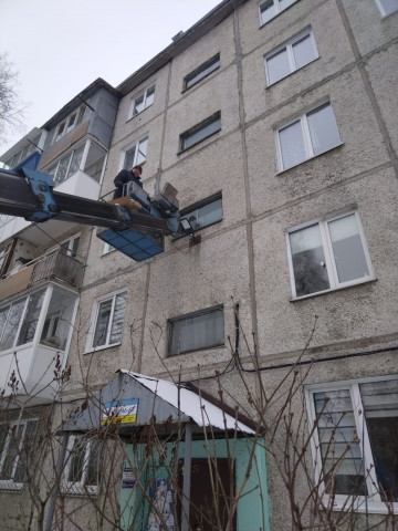 Замена наружного освещения пр. Ленинградский 23Б